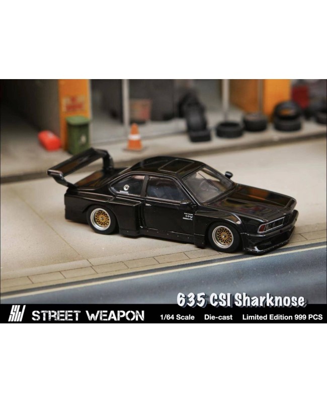 (預訂 Pre-order) SW 1/64 BMW E24 635 CSI Sharknose wide body modified version Black (Diecast car model) 限量999台