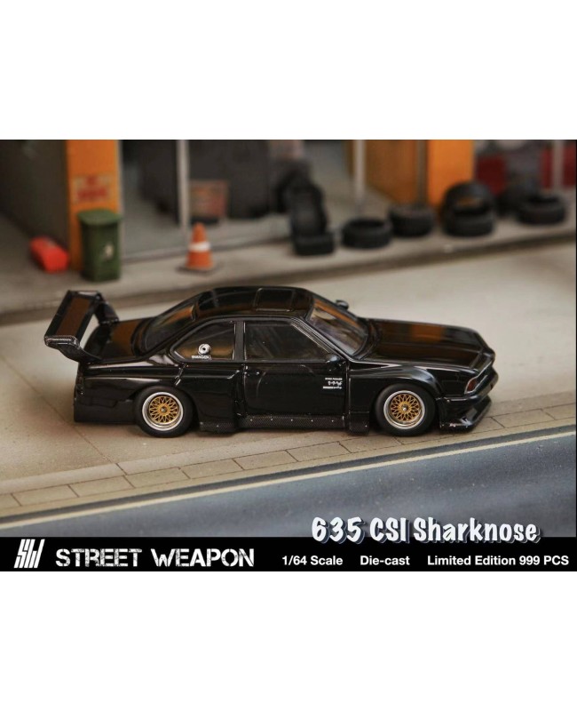 (預訂 Pre-order) SW 1/64 BMW E24 635 CSI Sharknose wide body modified version Black (Diecast car model) 限量999台