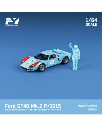 (預訂 Pre-order) Finclassically 1/64 Ford GT40 Mk II 1969 Le Mans (Diecast car model) Blue #1 人偶版