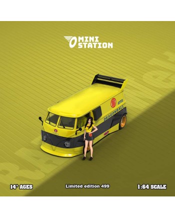 (預訂 Pre-order) Mini Station 1:64 RWB 964 / VW T1 Van Dragon Ball Yellow (Diecast car model) 限量499台 T1 人偶版