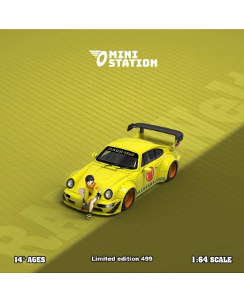 (預訂 Pre-order) Mini Station 1:64 RWB 964 / VW T1 Van Dragon Ball Yellow (Diecast car model) 限量499台 RWB 964 人偶版