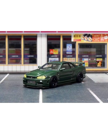 (預訂 Pre-order) MOTORHELIX 1/64 Nissan Skyline GT-R (NISMO）R34 CRS VER (Diecast car model) 限量699台 Dark Green