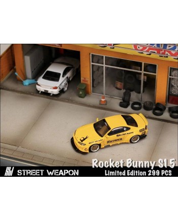 (預訂 Pre-order) SW 1/64 Nissan Silvia S15 ROCKET BUNNY (Diecast car model) 限量299台 Yellow