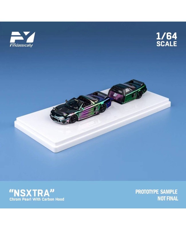 (預訂 Pre-order) Finclassically 1/64 NSX TRA Chrome (Diecast car model) 限量500台 車+頂蓋+行李箱