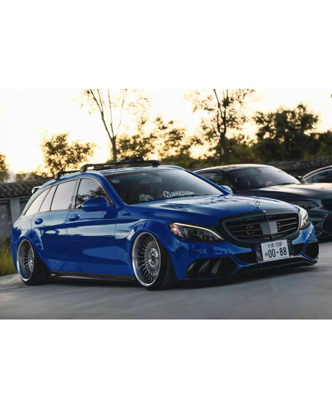 (預訂 Pre-order) D.Bo Model & DCM Mercedes-Benz C63S AMG Travel Edition S205 (Diecast car model) 限量999台 Metallic Blue 低趴改裝版