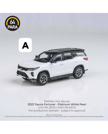 (預訂 Pre-order) PARA64 1/64 PB-65721 Toyota Fortuner Platinum 2023 White RHD (Philippines exclusive) (Diecast car model)