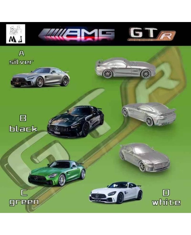 (預訂 Pre-order) MJ 1/64 Mercedes Benz AMG GTR (Diecast car model) Matte Silver