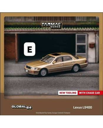 (預訂 Pre-order) Tarmac 1/64 T64G-082-GO - Lexus LS400 Champagne Beige Metallic (Diecast car model)