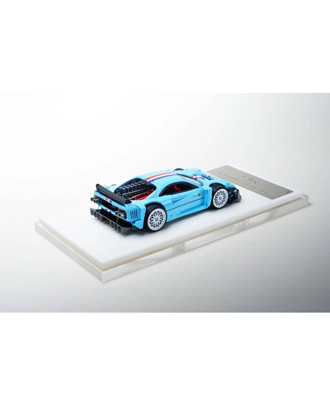 (預訂 Pre-order) Autobots Models 1:64 F40 Yasid explosive version secondary modification ( (Diecast car model) Baby blue with Le Mans latte art