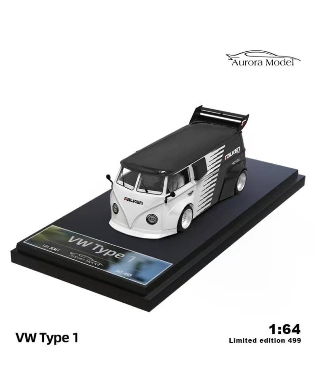 (預訂 Pre-order) AM Aurora 1/64 Black and white Falken livery series (Diecast car model) 限量499台 VW Type 1