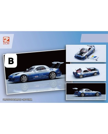 (預訂 Pre-order) DCM 1/64 MAZDA RX-7 (Diecast car model) 限量999台 Blue and white