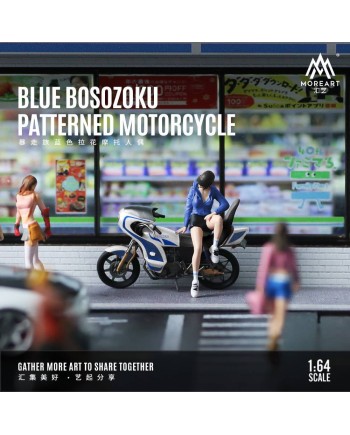 (預訂 Pre-order) MoreArt 1/64 BOSOZOKU PATTERNED MOTORCYCLE BLUE MO222054