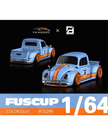 (預訂 Pre-order) YM model x Rob3rt Design 1/64 Beetle pickup FuScup Gulf  #36 (Resin car model) 限量299台