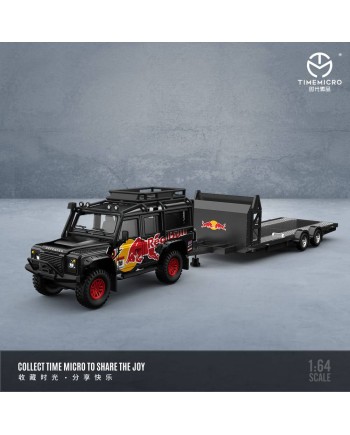 (預訂 Pre-order) TimeMicro 1:64 Land Rover Defender (Diecast car model) 限量999台 Red Bull Livery 拖車版