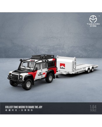 (預訂 Pre-order) TimeMicro 1:64 Land Rover Defender (Diecast car model) 限量999台 Marlboro livery 拖車版 TM646104-2