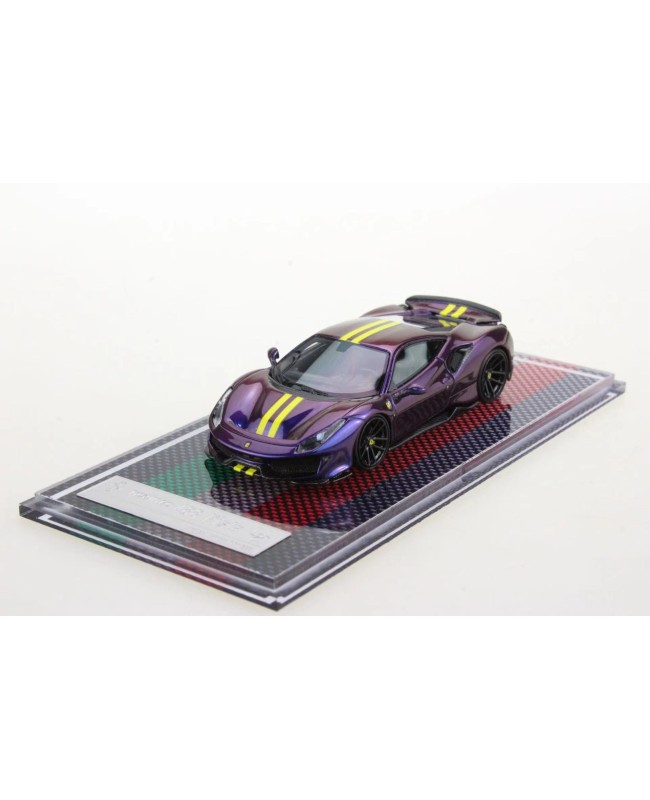(預訂 Pre-order) U2 1/64 Ferrari 488 pista novatec modified version Magic purple (Resin car model) 限量399台