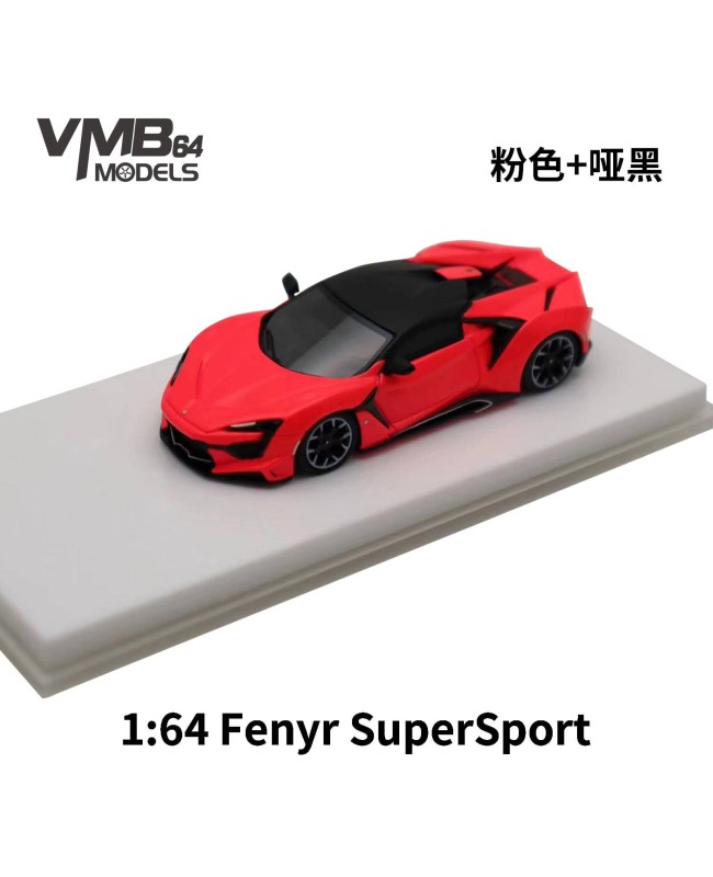 (預訂 Pre-order) VMB 1/64 Fenyr SuperSport pink + matte black (Diecast car model) 限量500台
