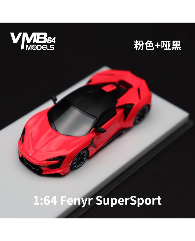 (預訂 Pre-order) VMB 1/64 Fenyr SuperSport pink + matte black (Diecast car model) 限量500台