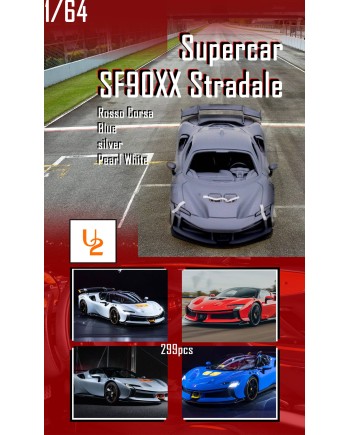 (預訂 Pre-order) U2 1:64 Supercar  SF90XX Stradale (Resin car model) 限量299台 白色