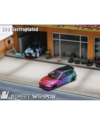 (預訂 Pre-order) SW 1/64 (Diecast car model) 限量500台 EG6 :Chrome purple blue