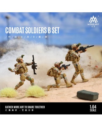 (預訂 Pre-order) MoreArt1:64 Combat soldiers B Doll set MO223015