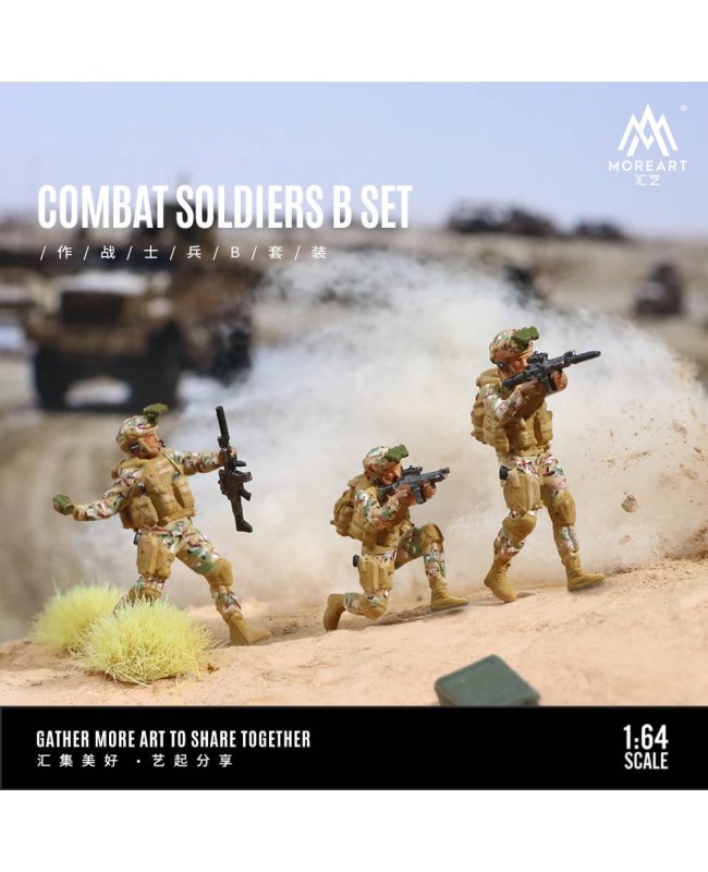 (預訂 Pre-order) MoreArt1:64 Combat soldiers B Doll set MO223015