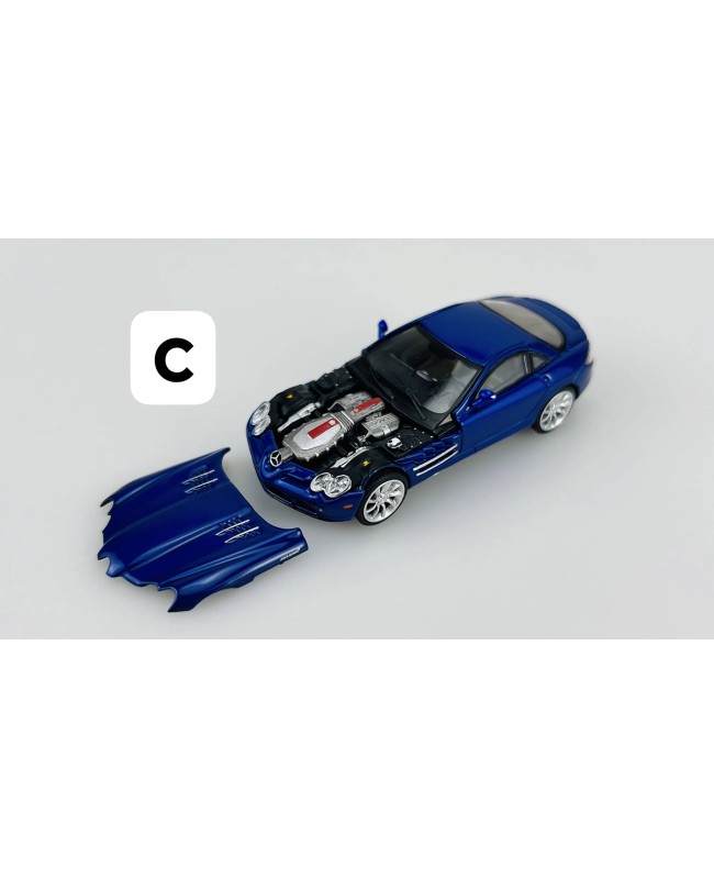 (預訂 Pre-order) Stance Hunter 1/64 Mercedes SLR Mclaren (Diecast car model) Diamond blue