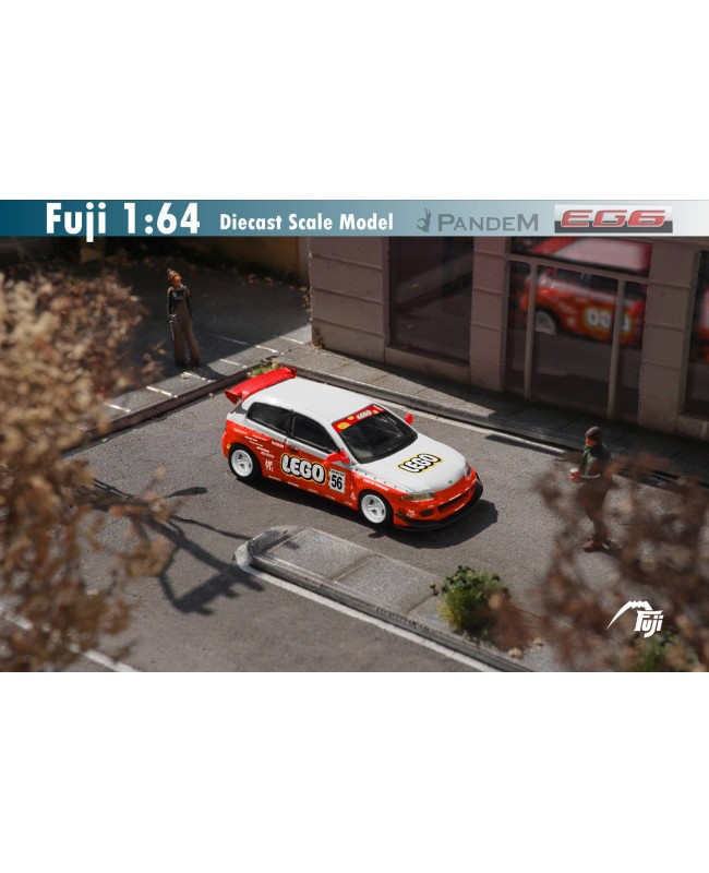 (預訂 Pre-order) Fuji 1/64 Pandem Civic EG6 5th generation Mk5 Rocket Bunny (Diecast car model) 限量599台 Red Lego 普通版