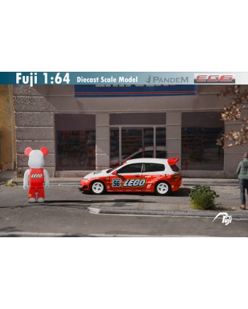 (預訂 Pre-order) Fuji 1/64 Pandem Civic EG6 5th generation Mk5 Rocket Bunny (Diecast car model) 限量599台 Red Lego 人偶版