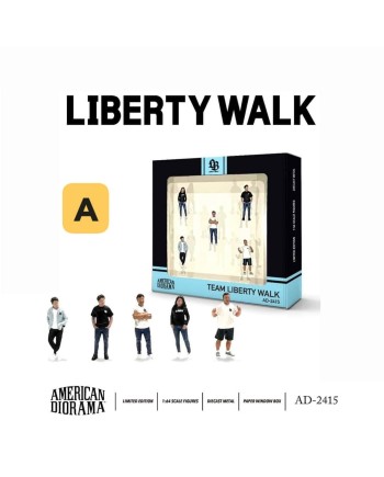 (預訂 Pre-order) American Diorama AD-2415 1:64 Figure Set: Team Liberty Walk (Set of 5 figures) (Diecast car model)