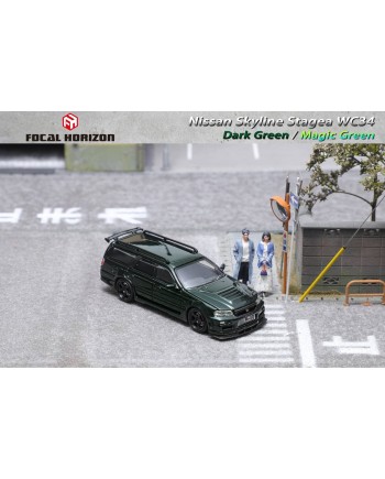 (預訂 Pre-order) Focal Horizon FH 1:64 Stagea WC34 260RS (Diecast car model) 限量499台 Dark Green 墨綠