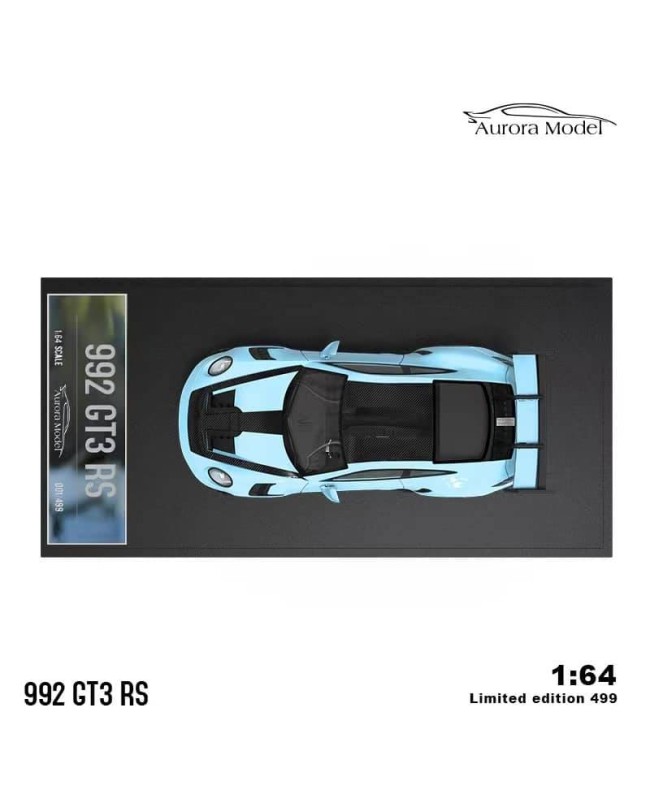 (預訂 Pre-order) AM Aurora 1/64 Porsche 992 GT3 RS (Diecast car model) Mason blue 普通版 (限量499台)