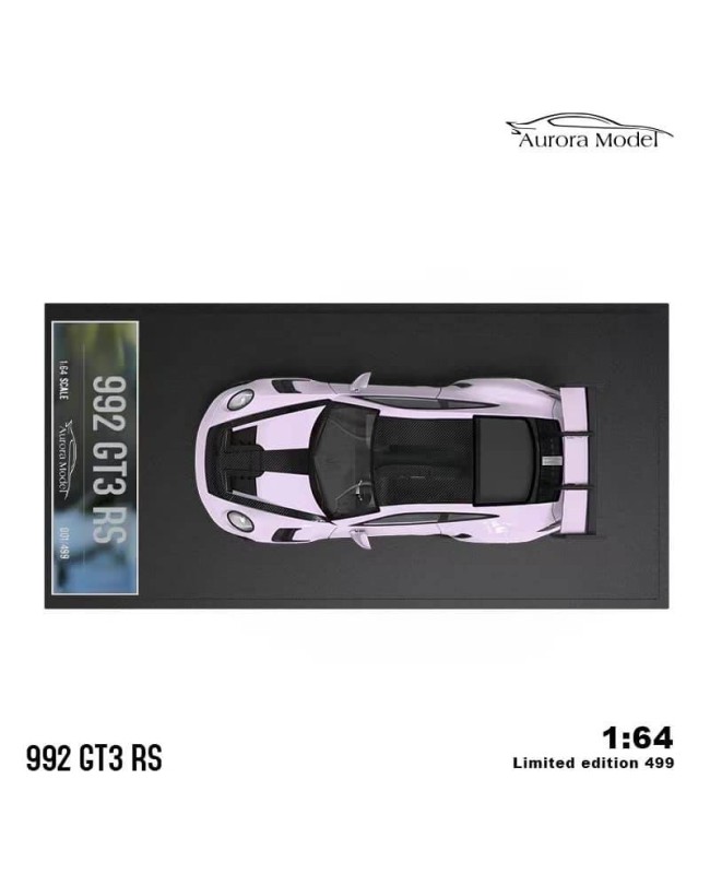 (預訂 Pre-order) AM Aurora 1/64 Porsche 992 GT3 RS (Diecast car model) Berry pink 普通版 (限量499台)
