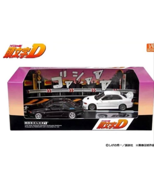 (預訂 Pre-order) Hi-story 1/64 Modeler's Initial D Vol. 18 Car*2pcs+Diorama NissanR32 VS Mitsubishi CN9A iv Nakazato VS Iwaki Seiji(Diecast car model)