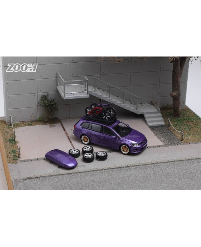 (預訂 Pre-order) ZOOM 1:64 7代旅行版 (附送多樣配件) (Diecast car model) 限量499台 Purple blue