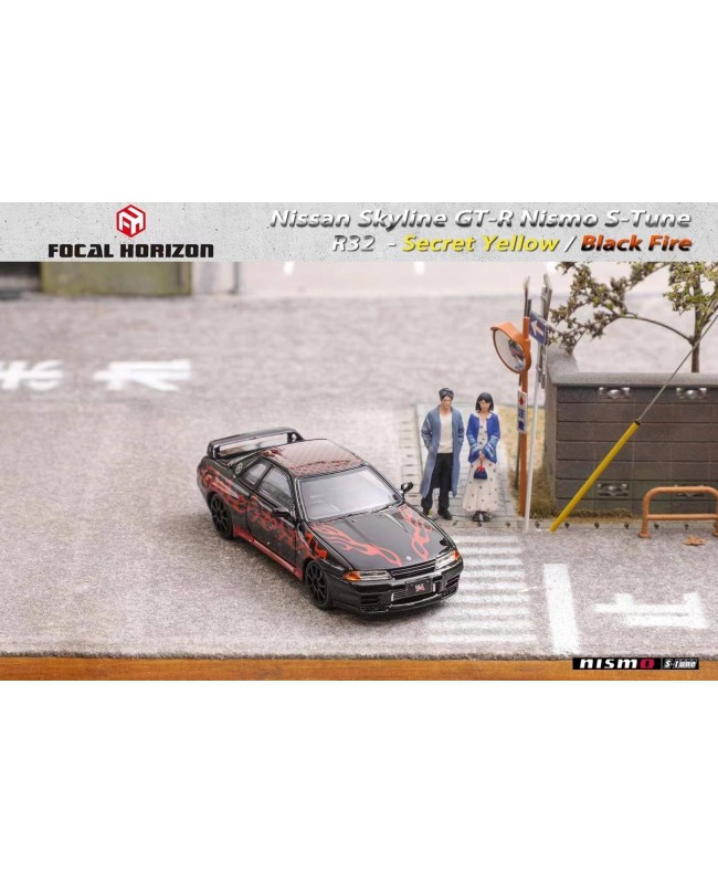 (預訂 Pre-order) Focal Horizon FH 1:64 Skyline GT-R R32 Nismo S-Tune (Diecast car model) 限量699台 Black Fire 黑火焰