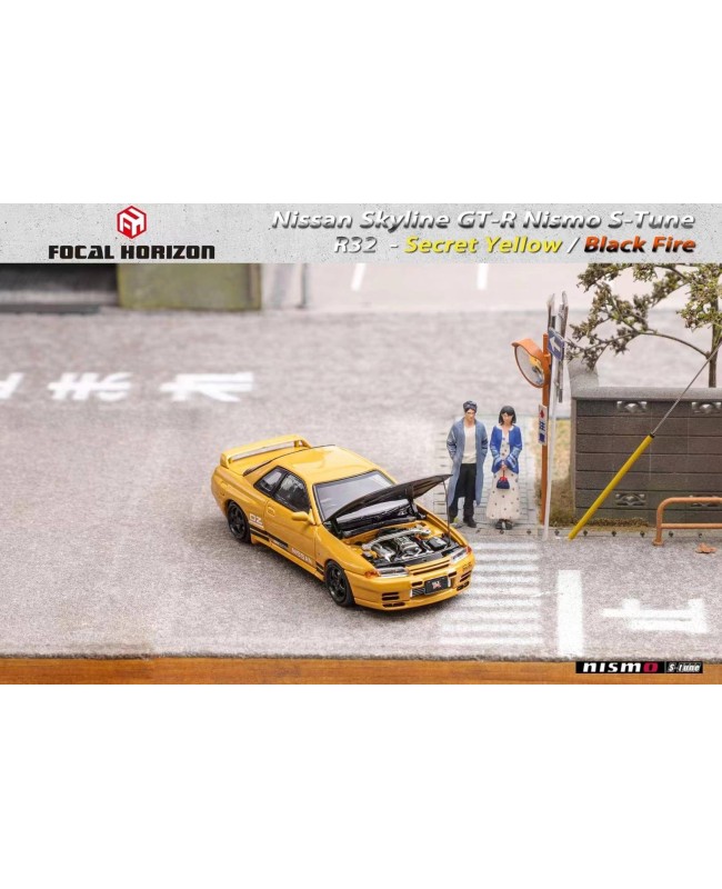 (預訂 Pre-order) Focal Horizon FH 1:64 Skyline GT-R R32 Nismo S-Tune (Diecast car model) 限量699台 Secret Yellow 泥濘黃