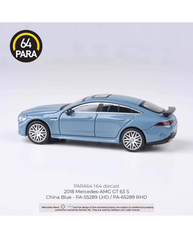 (預訂 Pre-order) Para64 1/64 PA-65289 Mercedes-AMG GT 63 S China Blue (Diecast car model)