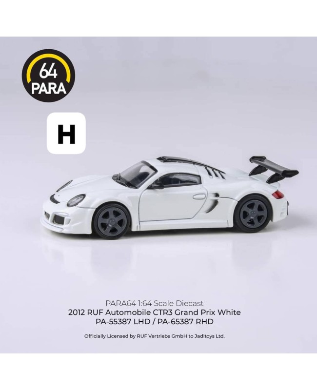 (預訂 Pre-order) Para64 1/64 PA-65387 2012 RUF CTR3 Clubsport Grand Prix White (Diecast car model)