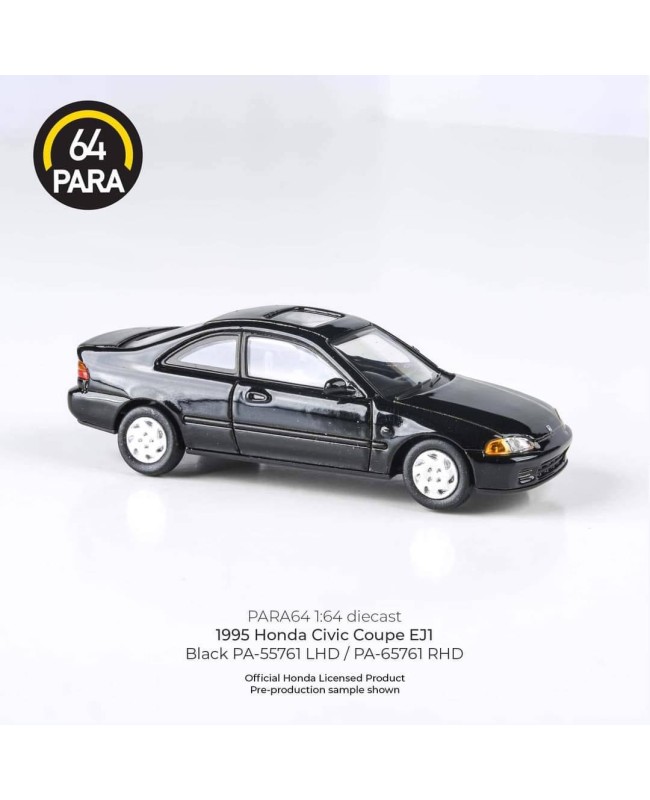 (預訂 Pre-order) Para64 1/64 PA-65761 1995 Honda Civic Coupe EJ1 Black (Diecast car model)