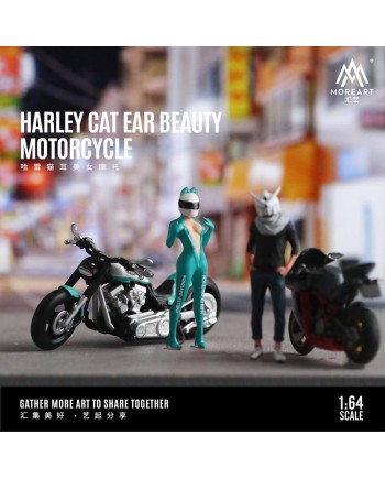 (預訂 Pre-order) MoreArt 1/64 Harley Cat EAR Beauty Motorcycle MO222064