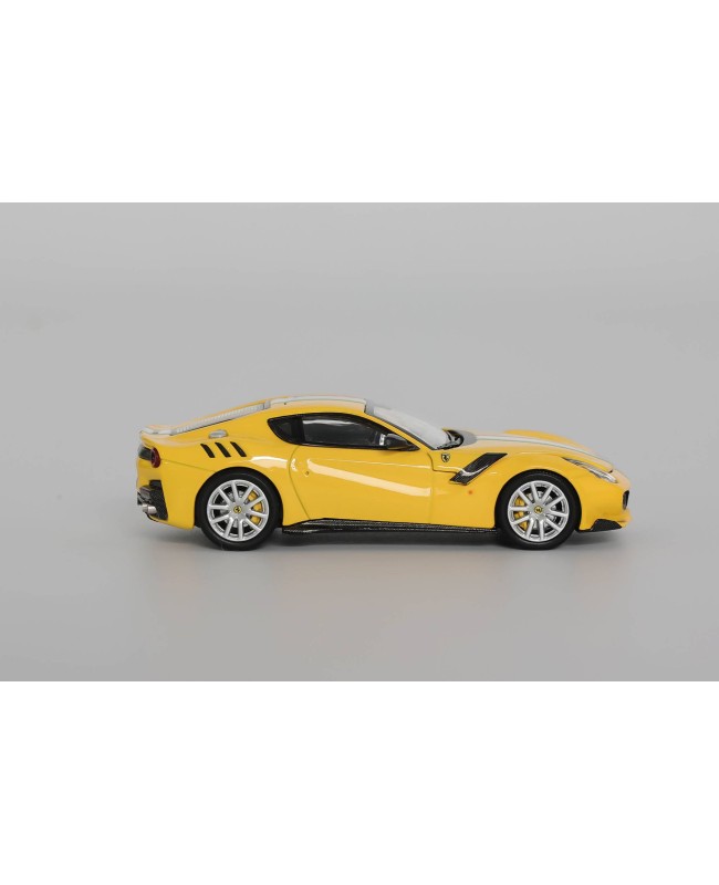 (預訂 Pre-order) Little Toy 1/64  F12 TDF (Diecast car model) 限量499台 Metallic yellow with Italian stripe