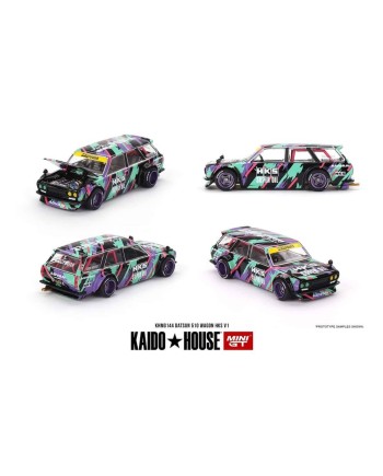 (預訂 Pre-order) Kaido House + MINIGT KHMG144 DATSUN 510 WAGON HKS V1 (Diecast car model)