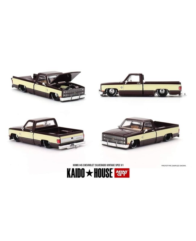 (預訂 Pre-order) Kaido House + MINIGT KHMG145 CHEVROLET SILVERADO VINTAGE SPEC V1 (Diecast car model)