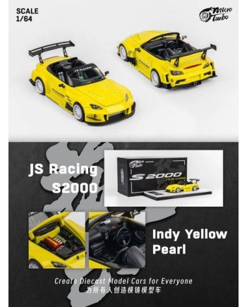 (預訂 Pre-order) Micro Turbo 1/64 Pre-order S2000 JS Racing Metallic Yellow (Diecast car model) 限量999台