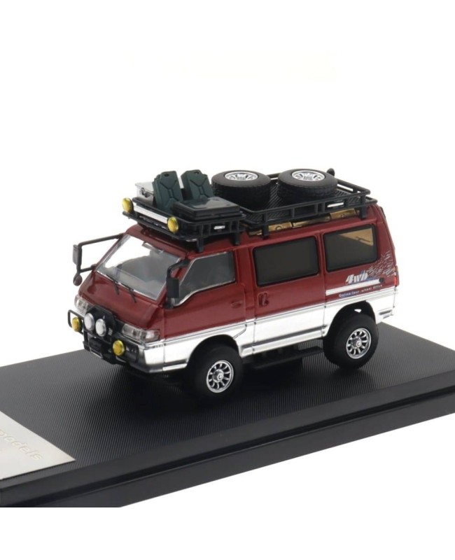 (預訂 Pre-order) Autobots Models 1:64 Delica Star Wagon, 4x4 off-road modified version (Diecast car model) 限量399台 Red