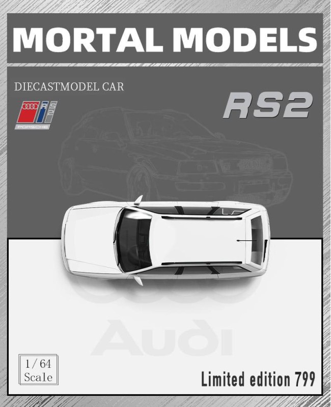 (預訂 Pre-order) Mortal 1/64 Audi RS2 Avant (Diecast car model) 限量799台 White