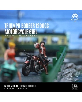 (預訂 Pre-order) MoreArt 1/64  TRIUMPH BOBBER 1200CC MOTORCYCLE GIRL
