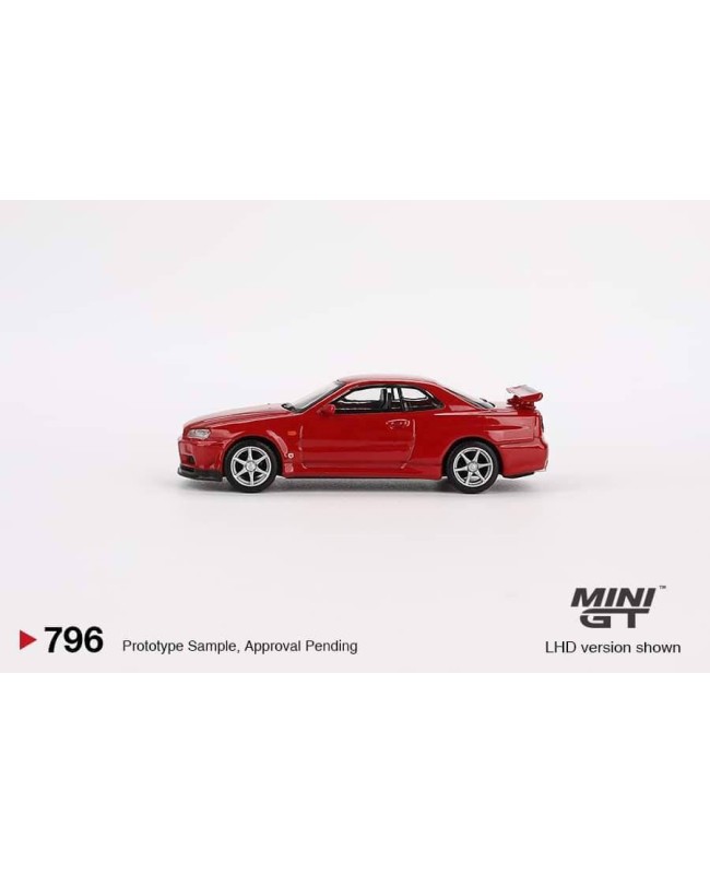(預訂 Pre-order) MINI GT 1/64 MGT00796-R Nissan Skyline GT-R (R34)  V-Spec Active Red (Diecast car model)