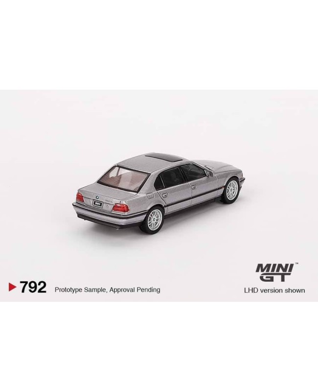 (預訂 Pre-order) MINI GT 1/64 MGT00792-R BMW 750IL Aspen Silver Metallic RHD (Diecast car model)